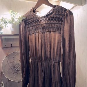Boho autumn baby doll dress